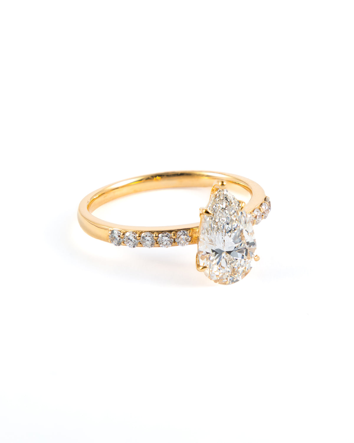 Radiant Pear-Shaped Lab-Grown Diamond Ring