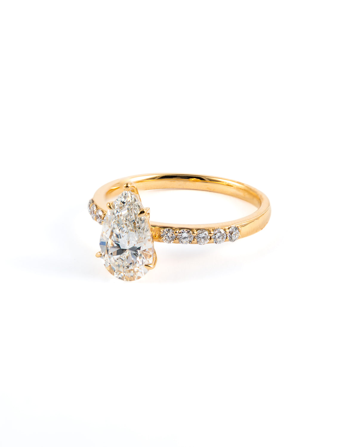 Radiant Pear-Shaped Lab-Grown Diamond Ring