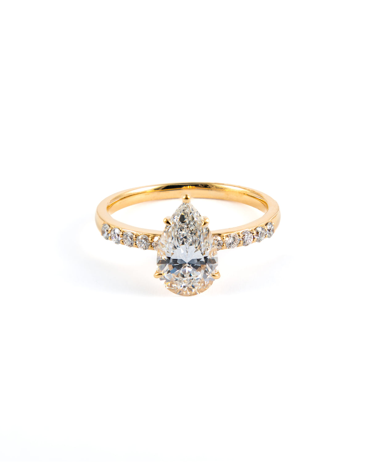 Radiant Pear-Shaped Lab-Grown Diamond Ring