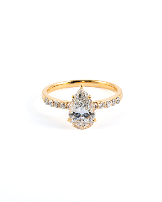 Radiant Pear-Shaped Lab-Grown Diamond Ring