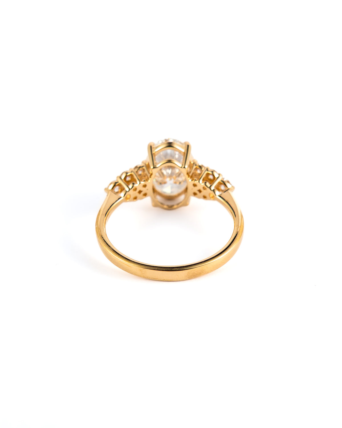 Oval Brilliant Lab-Grown Diamond Cluster Engagement Ring