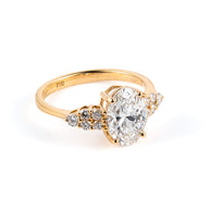 Oval Brilliant Lab-Grown Diamond Cluster Engagement Ring