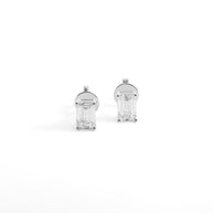 Classic Emerald-Cut Lab-Grown Diamond Stud Earrings