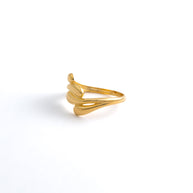 Sculptural Teardrop Statement Ring in 18K Yellow Gold