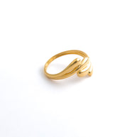 Sculptural Teardrop Statement Ring in 18K Yellow Gold