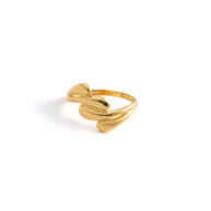 Sculptural Teardrop Statement Ring in 18K Yellow Gold