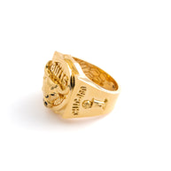 Chicago Bulls Motif Signet Ring in 18K Yellow Gold