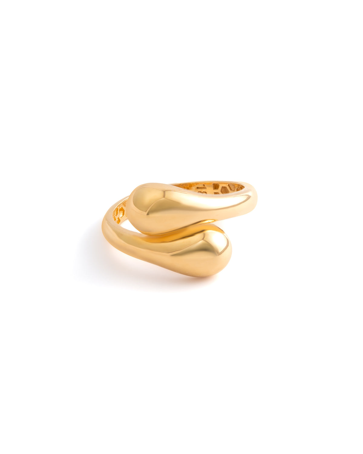 Contemporary 18K Yellow Gold Bypass Ring