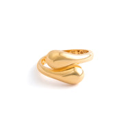 Contemporary 18K Yellow Gold Bypass Ring