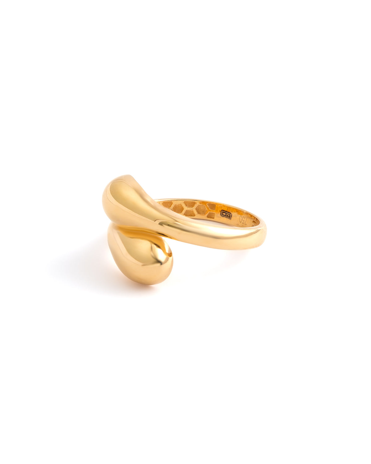 Contemporary 18K Yellow Gold Bypass Ring