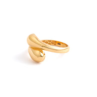 Contemporary 18K Yellow Gold Bypass Ring