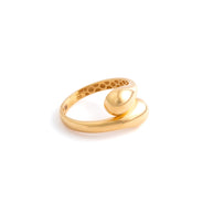 Contemporary 18K Yellow Gold Bypass Ring