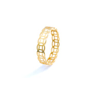 Lucky Link 18K Yellow Gold Openwork Ring