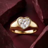 The Sculpted Heart Luminous Statement Ring