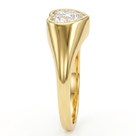 The Sculpted Heart Luminous Statement Ring