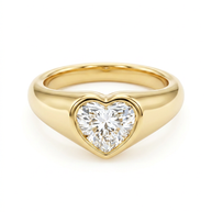 The Sculpted Heart Luminous Statement Ring