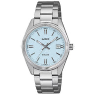 Casio Enticer Quartz Fluted 35mm UTP-1302PD-2A2VDF Sky Blue Dial Stainless Steel Unisex Watch
