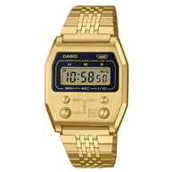 Casio Vintage Digital A1100G-5DF Gold Dial Stainless Steel Unisex Watch