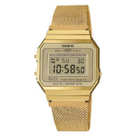 Casio Vintage Digital A700WMG-9ADF Gold Dial Stainless Steel Unisex Watch