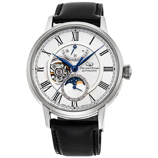 Orient Star Classic Moon Phase Open Heart Automatic RE-AY0106S00B Men's Watch
