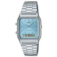 Casio Analog-Digital AQ-230A-2A1MQY Blue Dial Stainless Steel Unisex Watch
