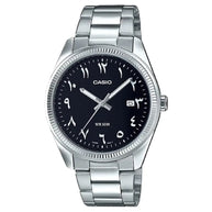 Casio Rare Classic MTP-1302D-1B3 Analog Black Arabic Dial Stainless Steel Men's Watch