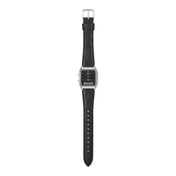 Casio Vintage Analog-Digital AQ-230EL-1ADF Black Dial Black Leather Strap Men's Watch