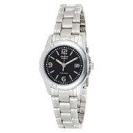 Casio Enticer Ladies Analog LTP-1215A-1ADF Black Dial Stainless Steel Women's Watch