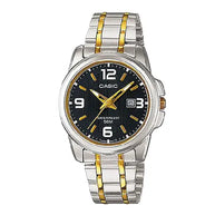 Casio Enticer Ladies Analog LTP-1314SG-1AVDF Black Dial Stainless Steel Women's Watch