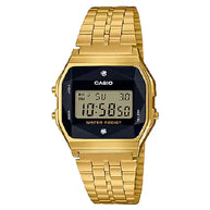 Casio Vintage Digital A159WGED-1DF Black Dial Stainless Steel Unisex Watch