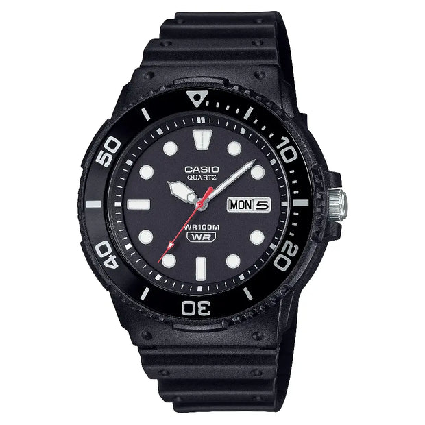 Casio Collection Analog MRW-230H-1E1VDF Black Dial Resin Strap Men's Watch