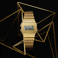 Casio Vintage Digital A700WEVG-9ADF Gold Dial Stainless Steel Unisex Watch