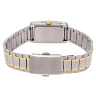 Casio Classic Analog Rectangular LTP-1235SG-7ADF Silver Dial Two-Tone Stainless Steel Women's Watch