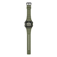 Casio Digital W-738H-3AVDF 42.8mm  Grey Dial Green Resin Strap Men's Watch
