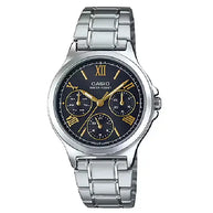 Casio Enticer Analog Multi-Dial LTP-V300D-1A2UDF Black Dial 33.2mm Stainless Steel Women's Watch