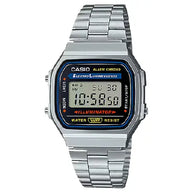 Casio Vintage Digital A168WA-1WDF Black Dial Stainless Steel Unisex Watch