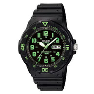 Casio Collection Analog MRW-200H-3BVDF Black Dial Resin Strap Men's Watch