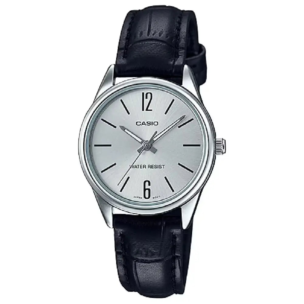 Casio LTP-V005L-7A   Black Leather Band Women's Watch