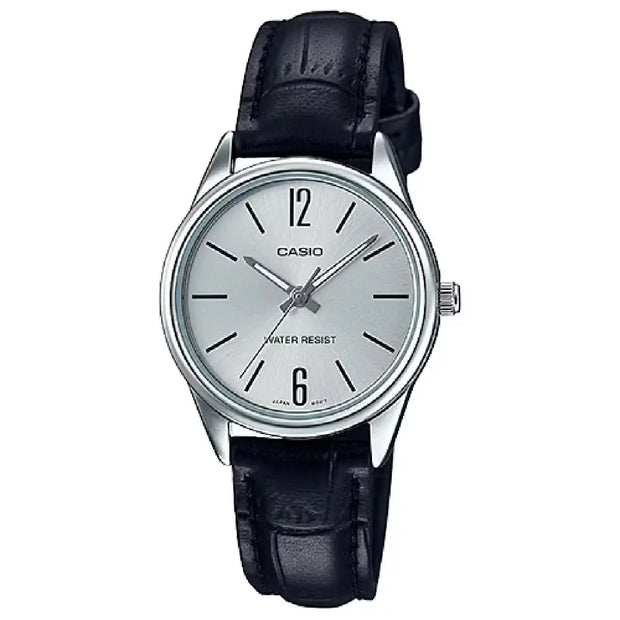 Casio LTP-V005L-7A   Black Leather Band Women's Watch