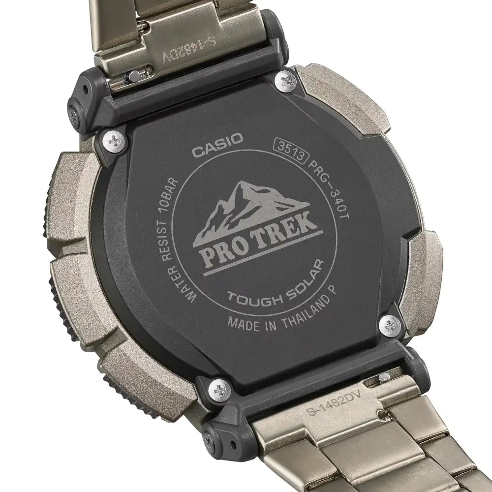Casio ProTrek PRG-340T-7DR Digital Tough Solar Triple Sensor Silver Dial 51.7mm Stainless Steel Men's Watch