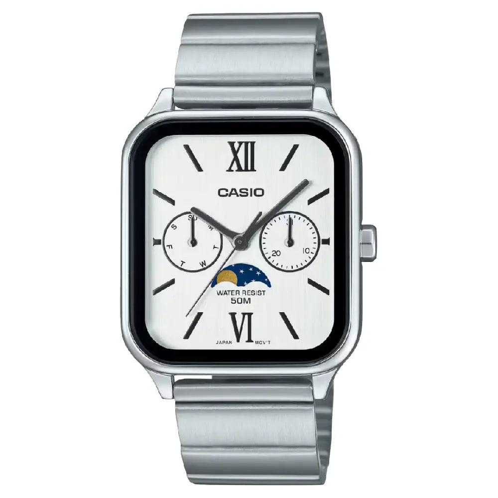 Casio Enticer MTP-M305D-7A2VDF Multi-Hand Moon Phase Analog Men's Watch