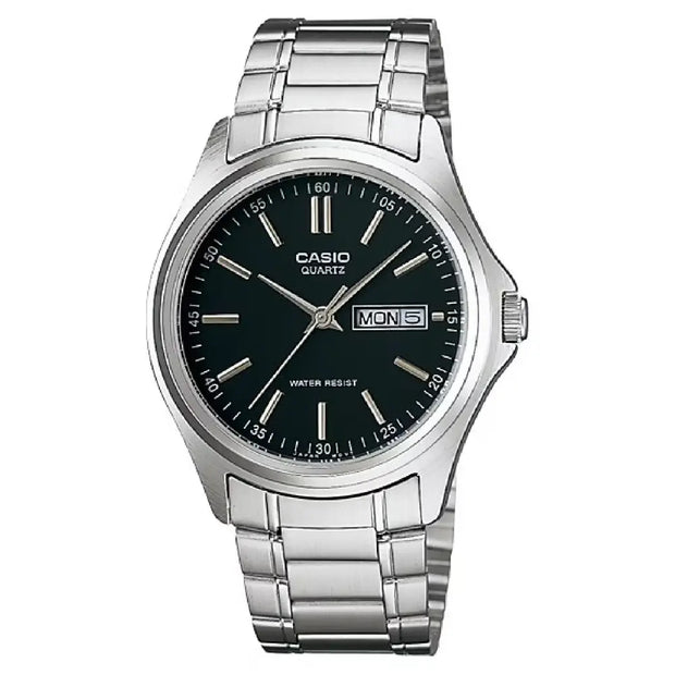 Casio Collection Analog MTP-1239D-1ADF Black Dial Stainless Steel Men's Watch