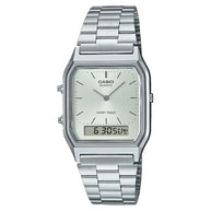 Casio Vintage Analog-Digital AQ-230A-7AMQYDF Silver Dial 29.8mm Stainless Steel Unisex Watch