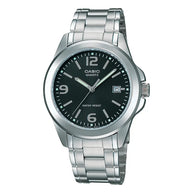 Casio Standard Analog MTP-1215A-1ADF Black Dial 38.4mm Stainless Steel Men's Watch