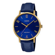 Casio Enticer Ladies Analog LTP-VT01GL-2BUDF Blue Dial Leather Strap Women's Watch