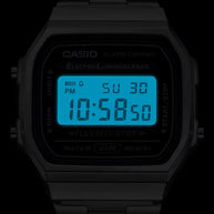 Casio Vintage Digital A168WA-1WDF Black Dial Stainless Steel Unisex Watch