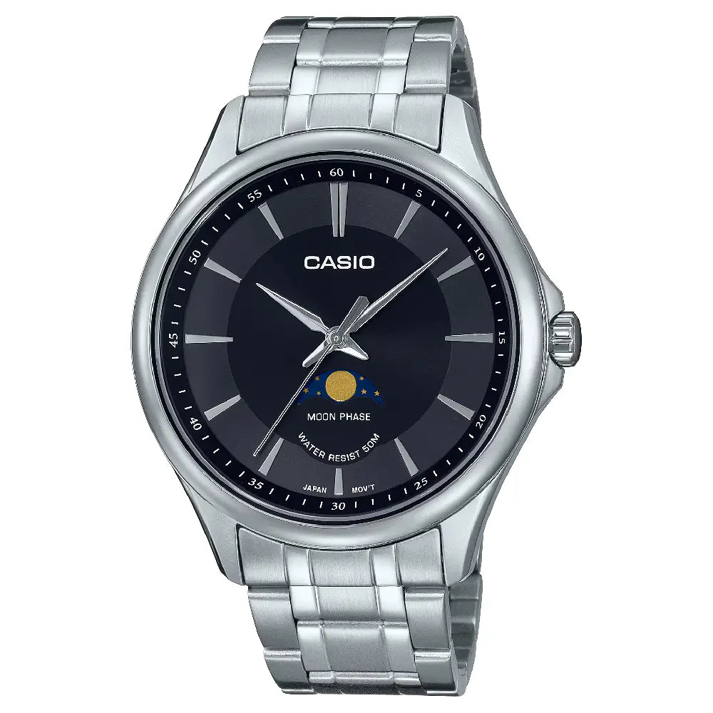 Casio Enticer MTP-M100D-1AVDF Moon Phase Analog  Men's Watch