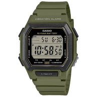 Casio Digital W-738H-3AVDF 42.8mm  Grey Dial Green Resin Strap Men's Watch