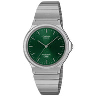 Casio Classic Analog 34.9mm MQ-24DA-3A Green Dial Stainless Steel Unisex Watch