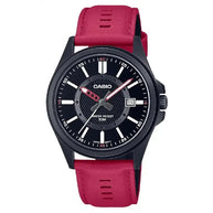 Casio Enticer MTP-E700BL-1EVDF Date Analog Black Dial Leather Strap Men's Watch